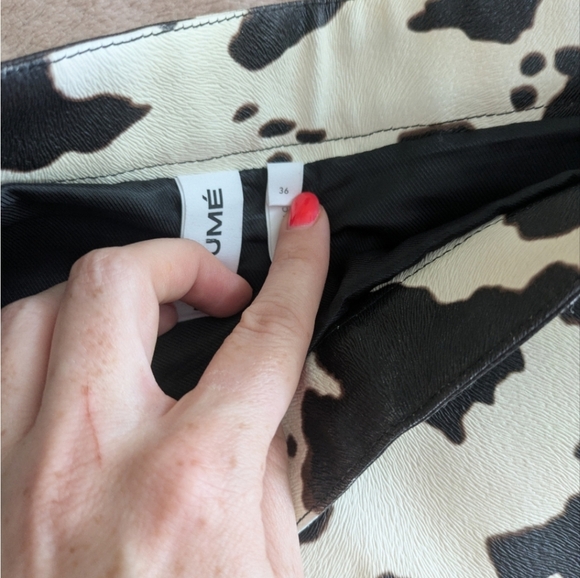Resume Cow Print A-line Mini Skirt - Picture 7 of 9